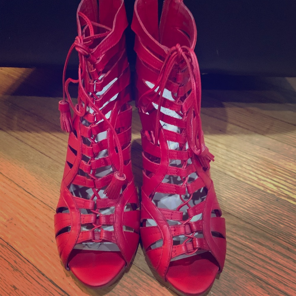 Lace up booties
